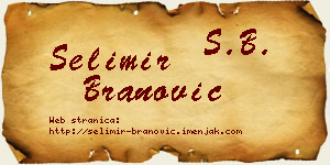 Selimir Branović vizit kartica